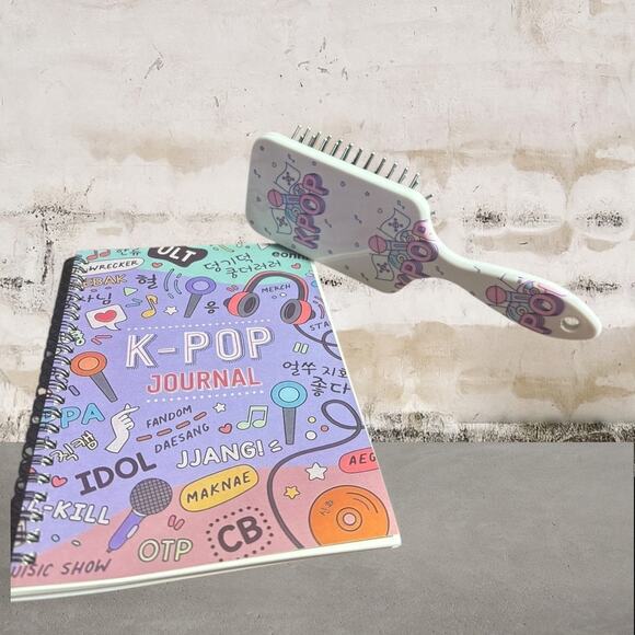 K-POP Bundle - Journal Notebook & Brush NEW - Picture 2 of 6